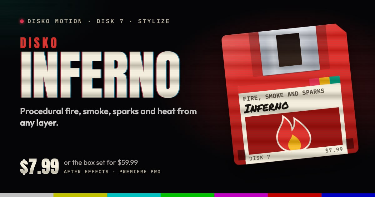 DISKO Inferno, one of the DISKO Motion disks: $7.99, or the box set for $59.99.