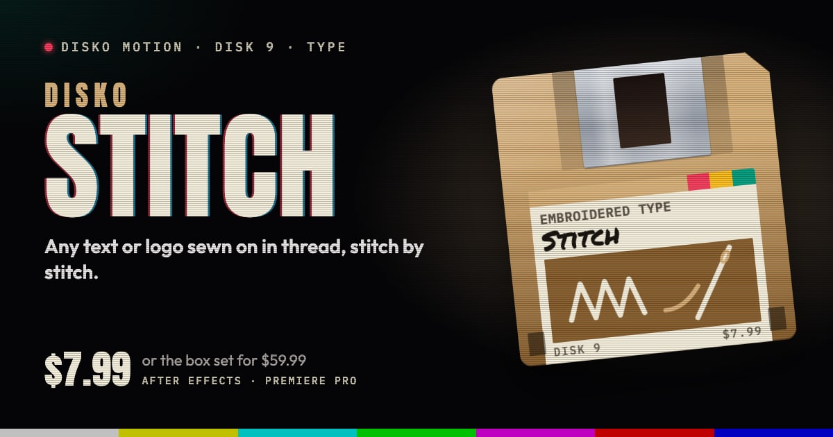 DISKO Stitch, one of the DISKO Motion disks: $7.99, or the box set for $59.99.