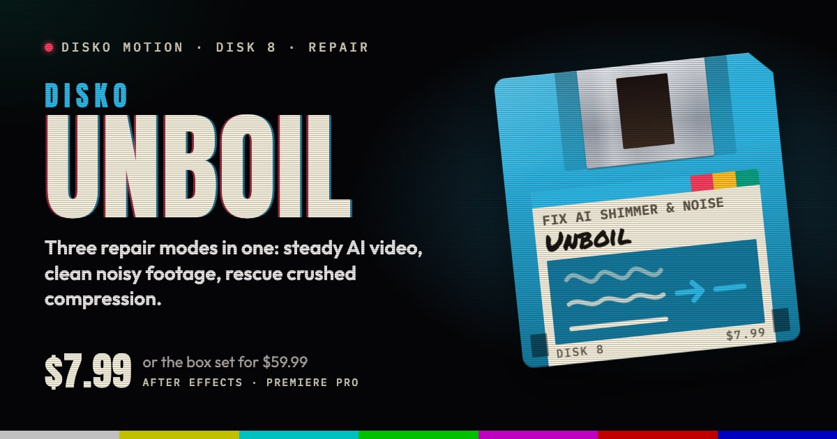 DISKO Unboil, one of the DISKO Motion disks: $7.99, or the box set for $59.99.